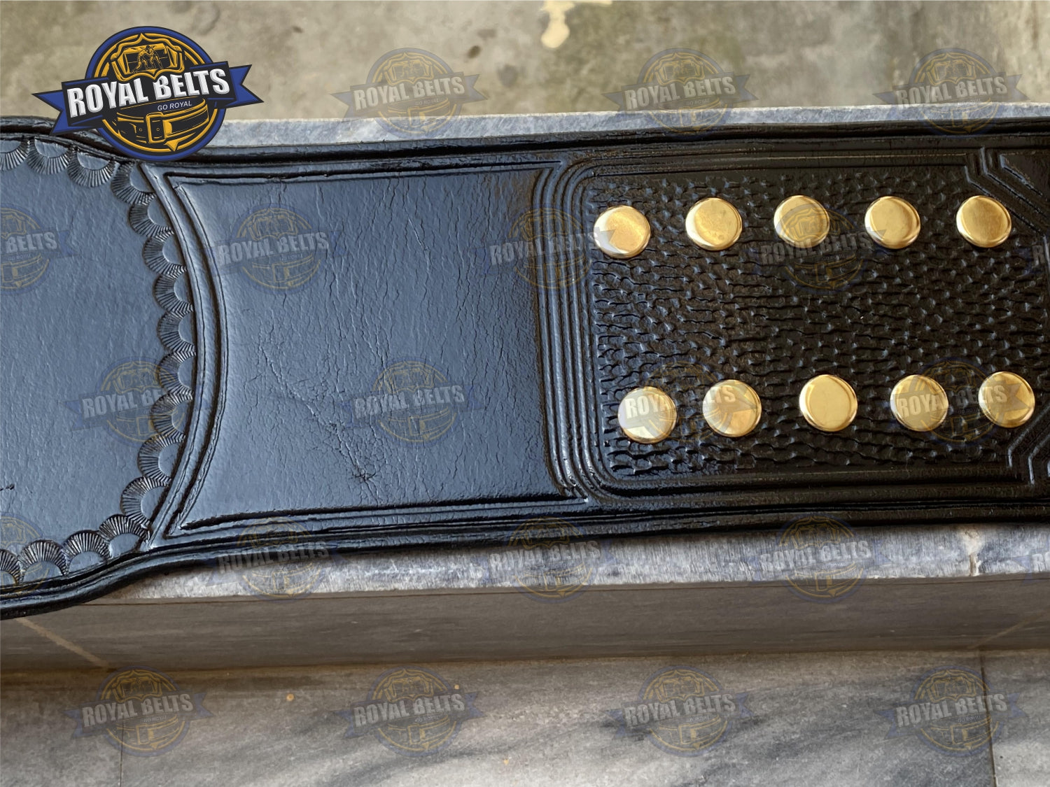 WCW Unused JMAR 1999 Title Belt Zinc Plated