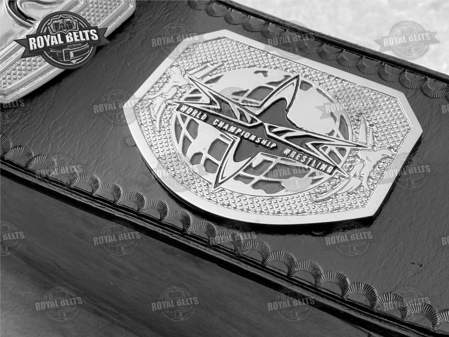 WCW Unused JMAR 1999 Title Belt Zinc Plated