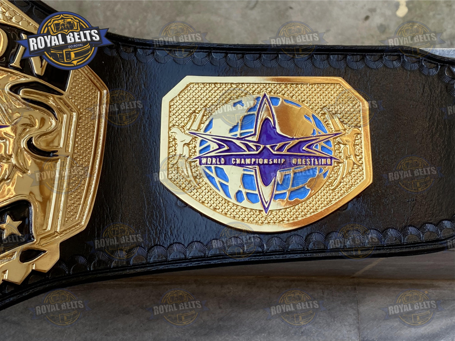 WCW Unused JMAR 1999 Title Belt Zinc Plated