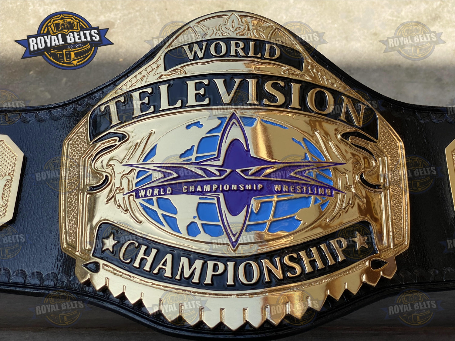 WCW Unused JMAR 1999 Title Belt Zinc Plated