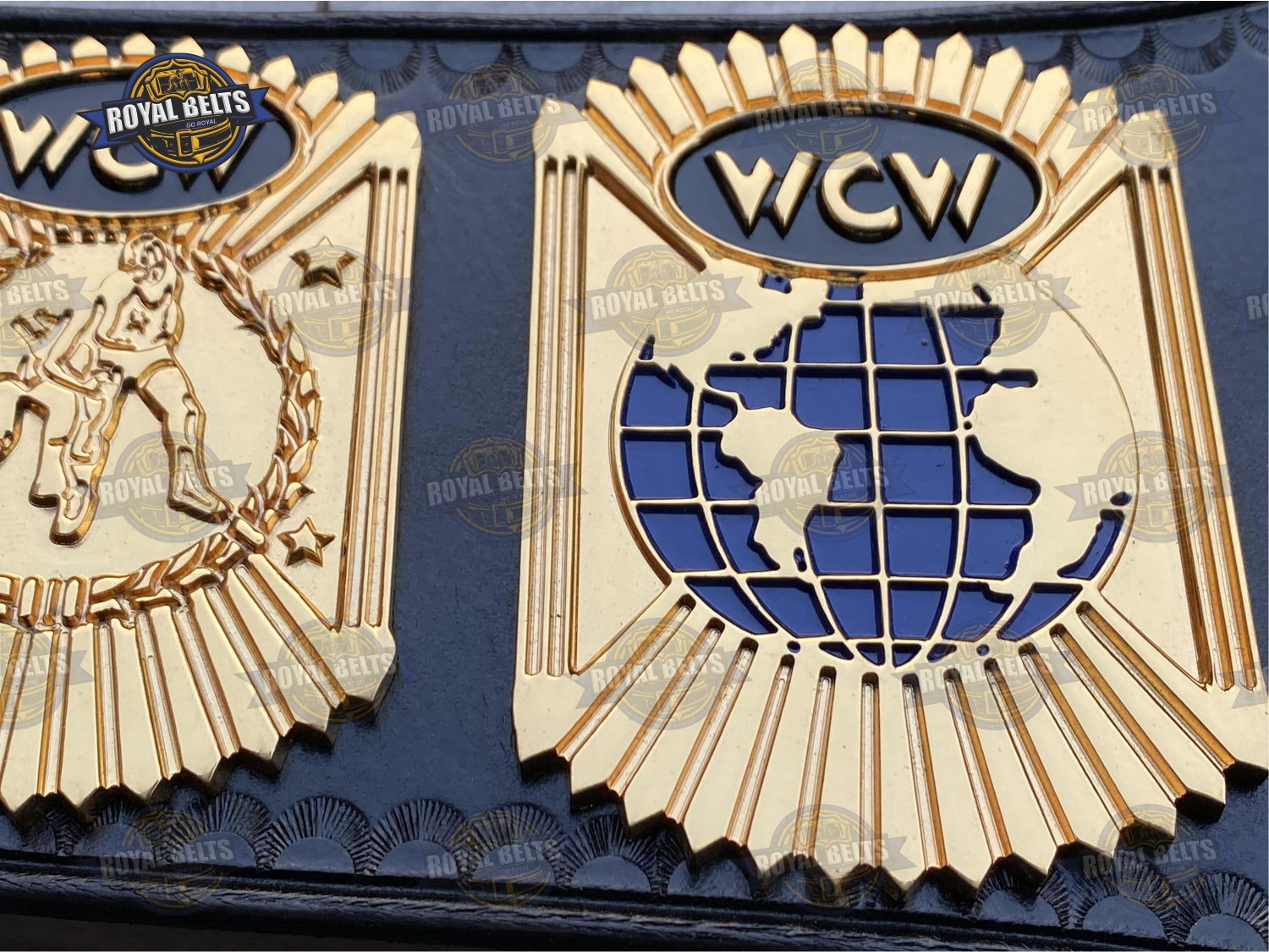 WCW World HD CNC championship belt with durable leather strap