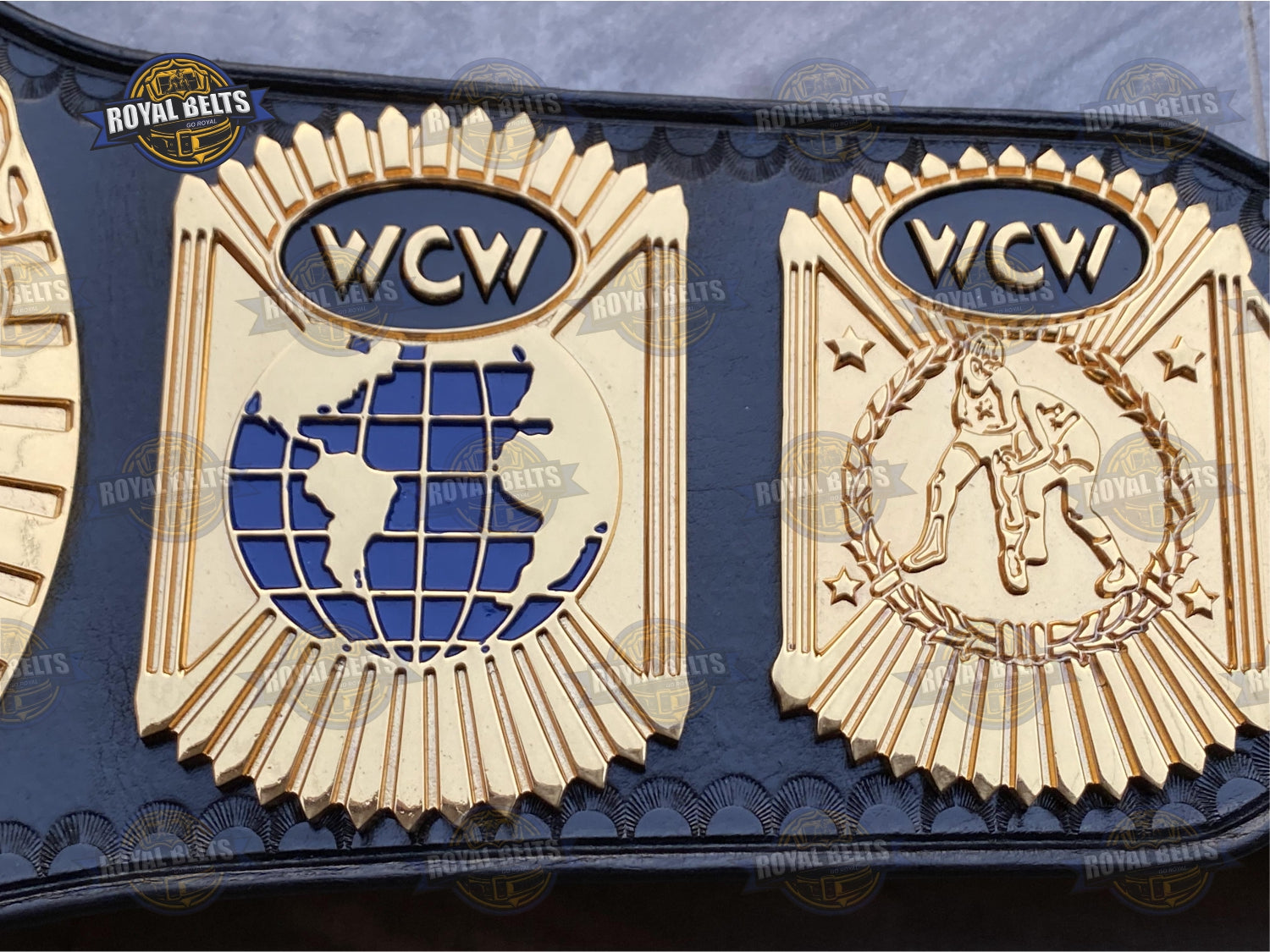 WCW World championship title belt HD CNC cut metal plates