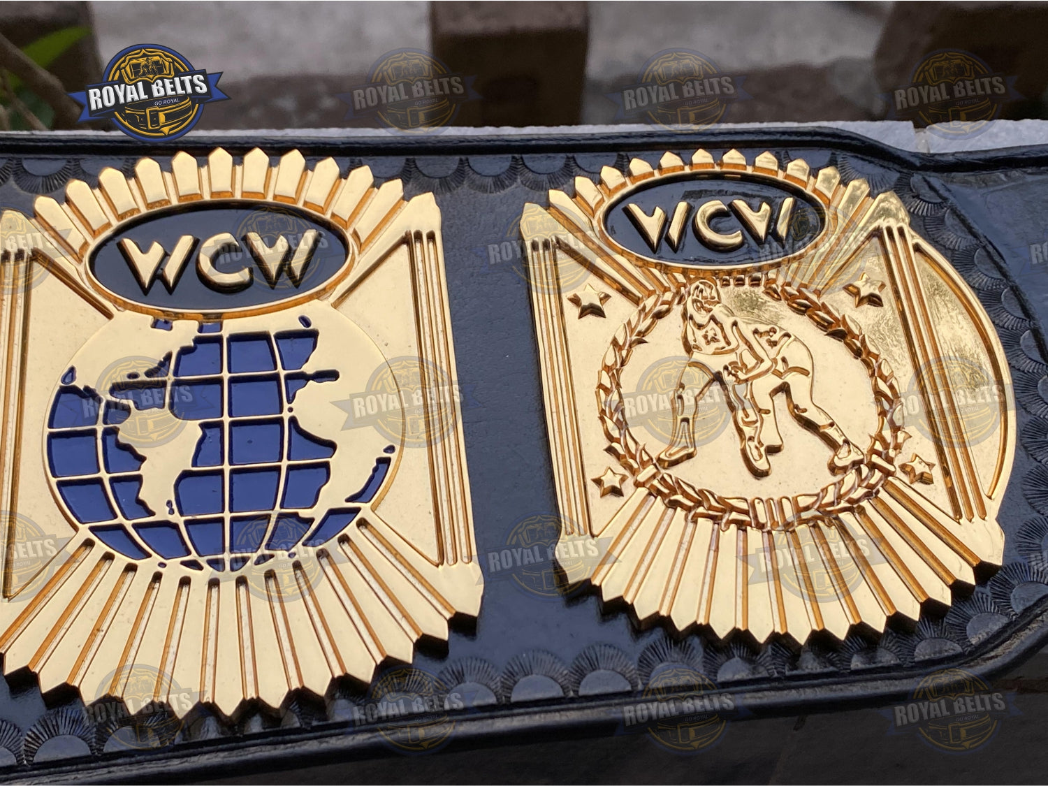 WCW World championship belt premium HD CNC precision engraving