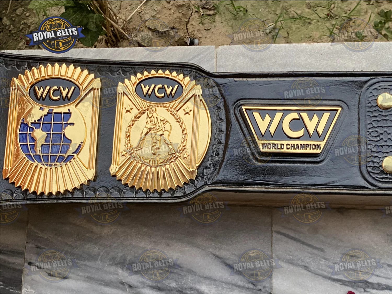 WCW World HD CNC championship belt with classic WCW design