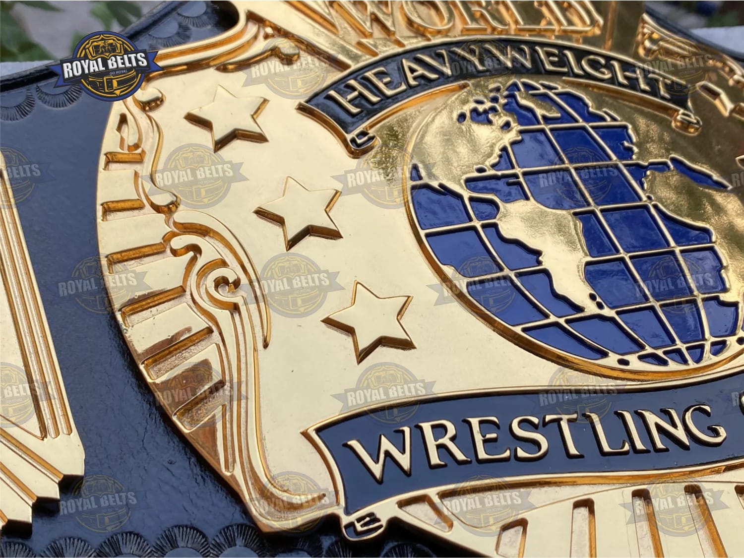 WCW World premium HD CNC championship title belt professional wrestling style Designed by Royal Belts 