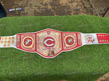 WWE Cincinnati Reds MLB Legacy belt premium quality wrestling Made by Royal Belts