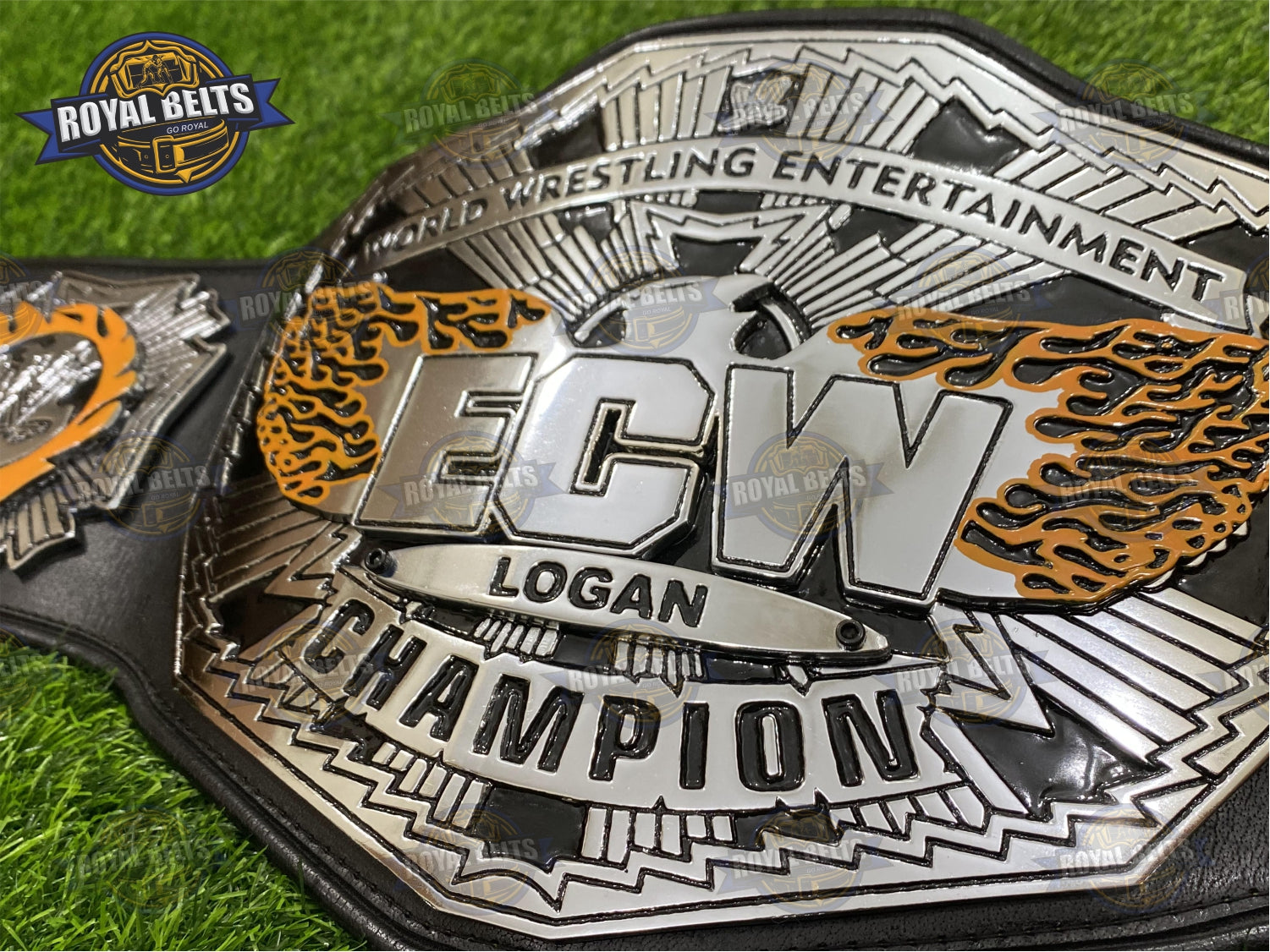 WWE ECW World Wrestling Entertanment Championship Title Belt Zinc Plated Stacked Title