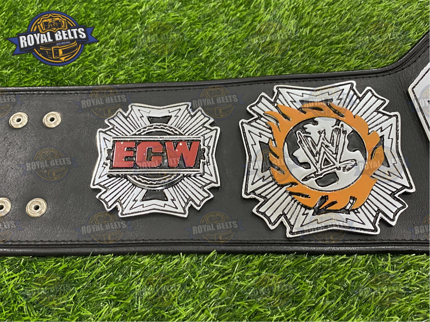 WWE ECW World Wrestling Entertanment Championship Title Belt Zinc Plated Stacked Title