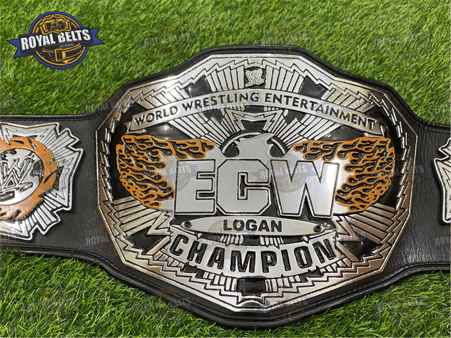 WWE ECW World Wrestling Entertanment Championship Title Belt Zinc Plated Stacked Title