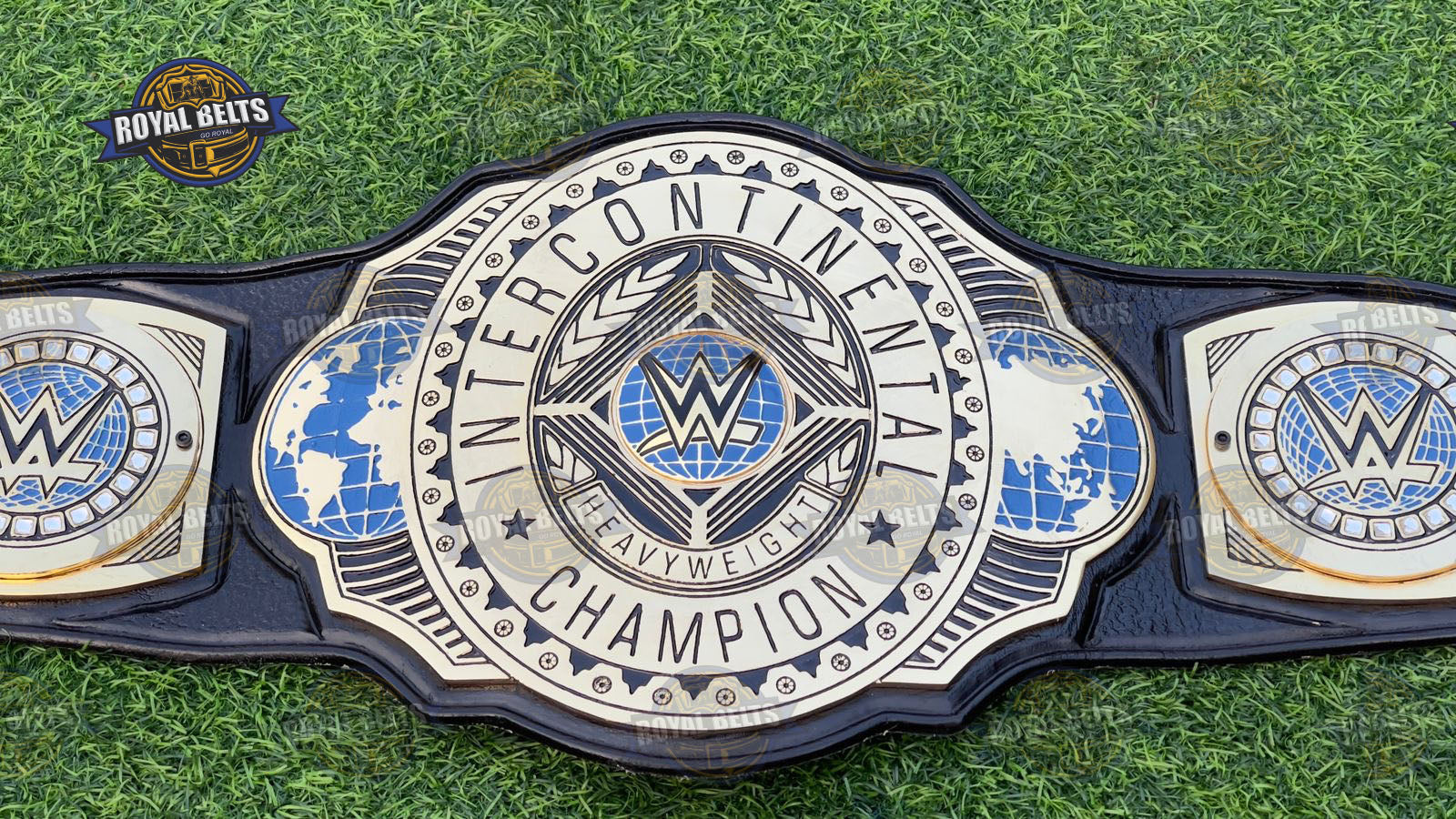 Intercontinental title belt iconic design with detailed metal plates Crafted by Royal Belts 