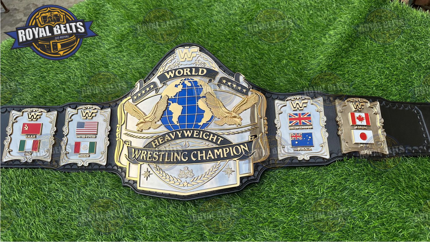WWF Andre 87 Title CNC HD wrestling belt replica with dual plated plates and premium leather strap By Royal Belts