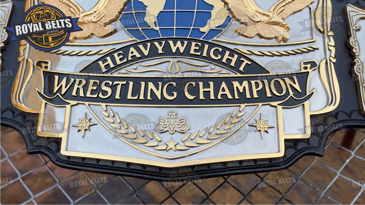 WWF Andre 87 Title CNC HD championship belt with engraved side plates