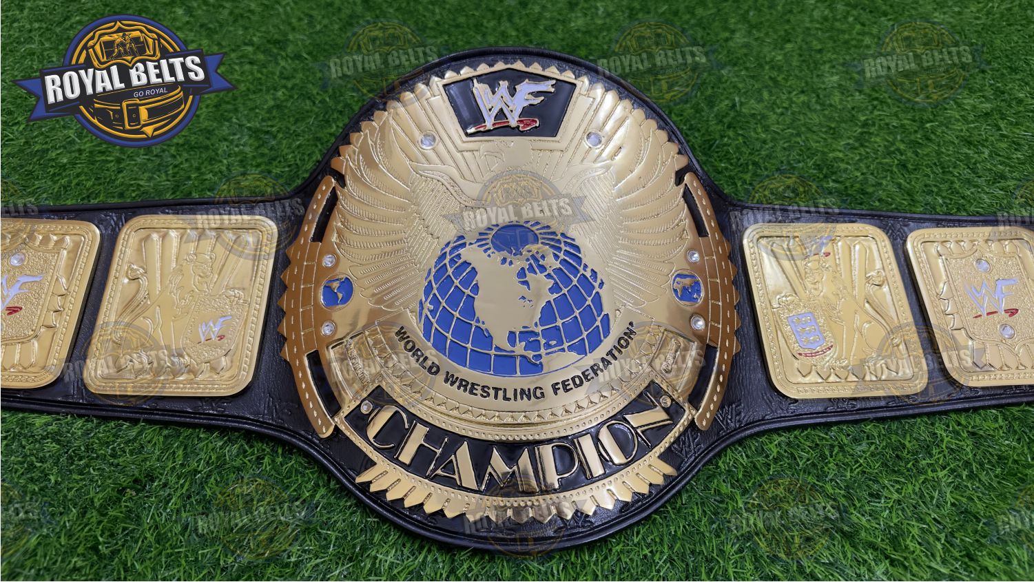WWF Big Eagle Title Belt wrestling championship replica adult size collectible Handmade by Royal Belts