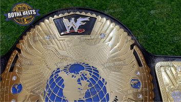 WWF Big Eagle Title Belt wrestling title replica with metal plates Crafted by Royal Belts