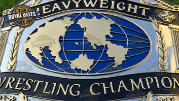 Hogan 86 World Heavyweight Belt, deep CNC etching, mirror dual finish, snap closure Made by Royal Belts