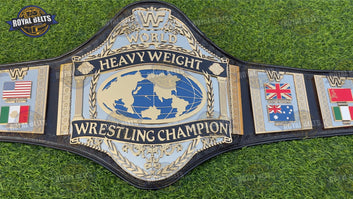 Hulk Hogan 1986 WWF title belt replica with engraved dual center plate Crafted by Royal Belts
