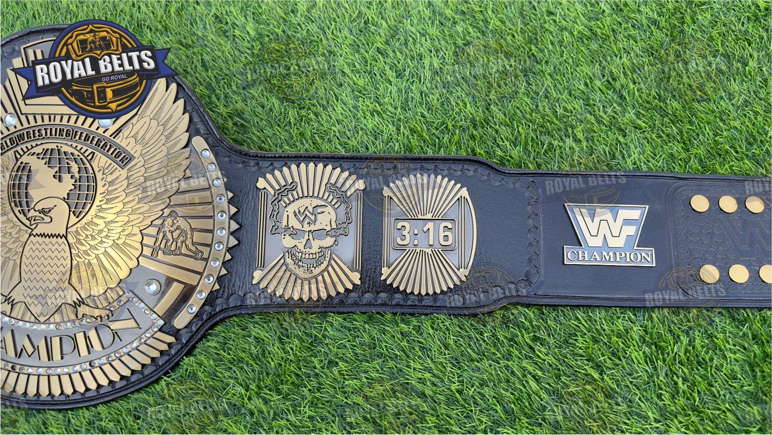 WWF Hybrid Wing Eagle Title Belt antique plated wrestling replica