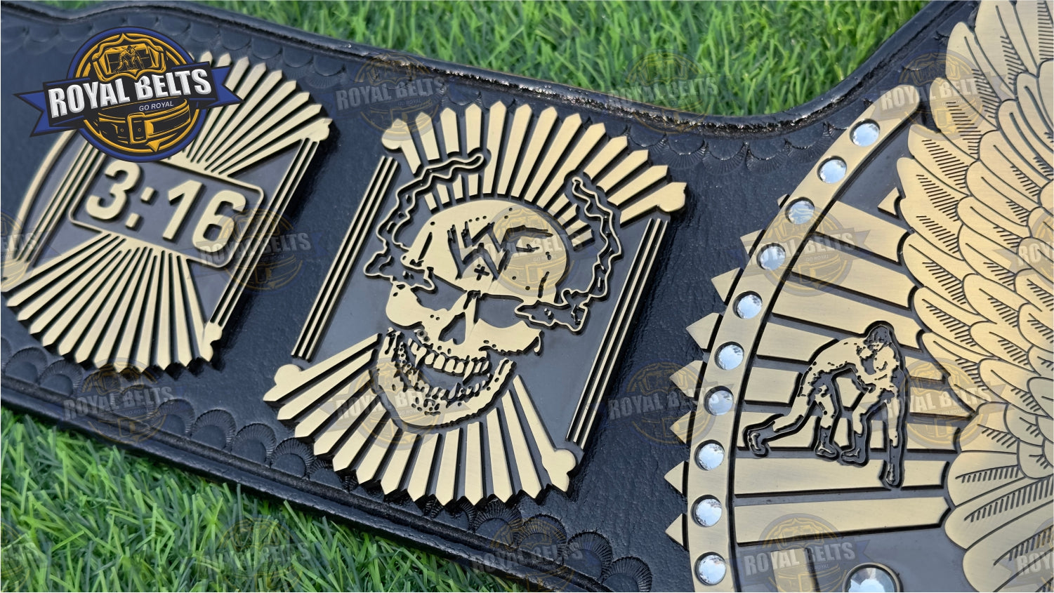 WWF Wing Eagle Title Belt adult size HD CNC antique finish belt