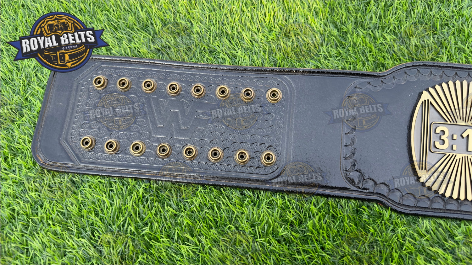 WWF Hybrid Wing Eagle Title deep etched HD CNC antique plated belt