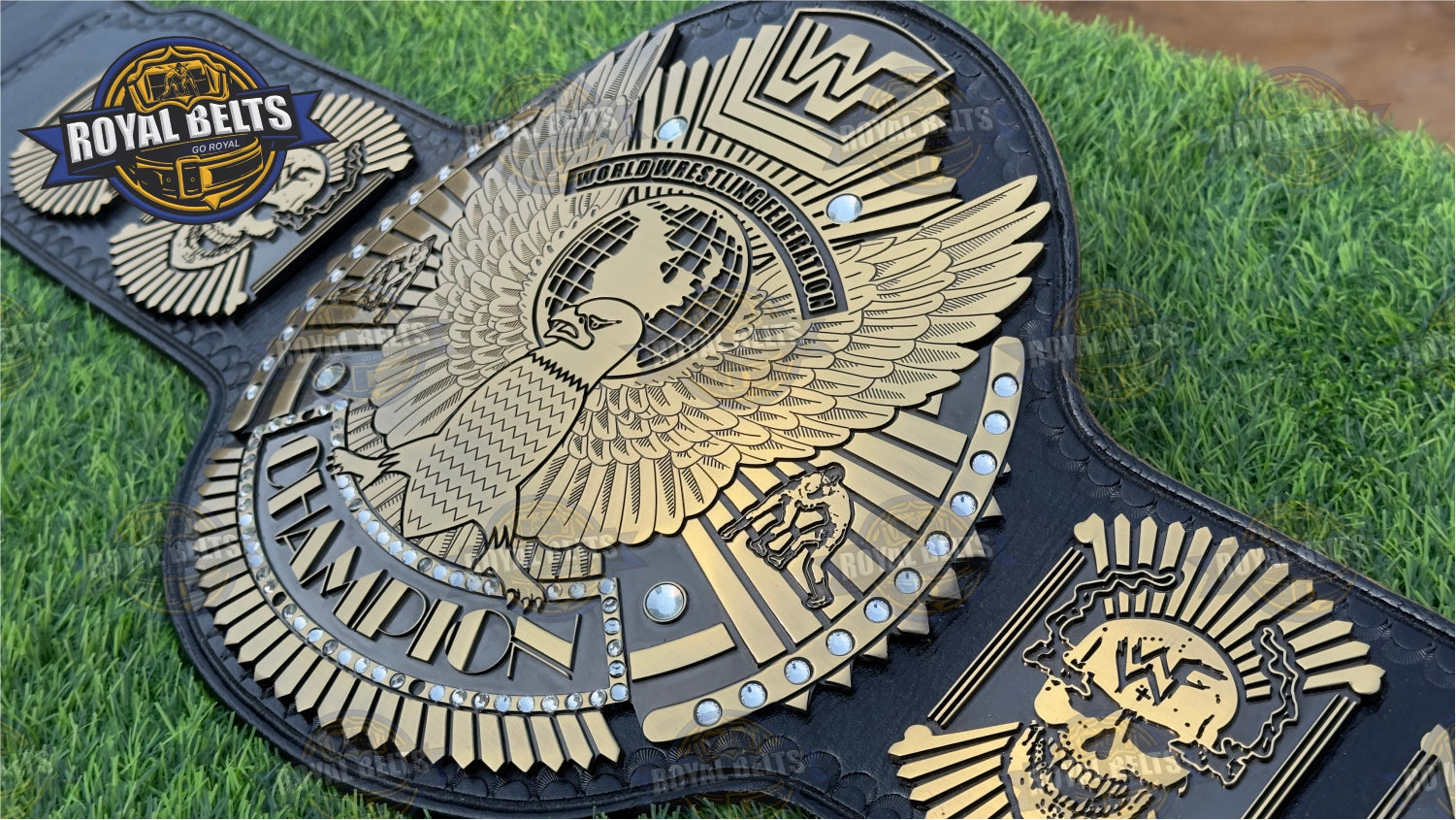 WWF Hybrid Wing Eagle Title Belt replica HD CNC antique plated wrestling belt