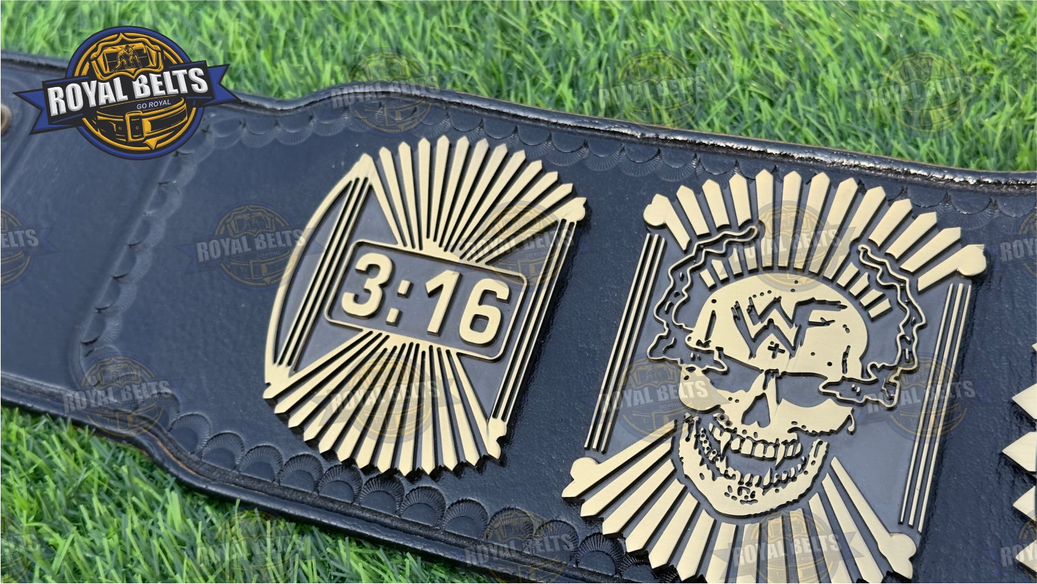 WWF Hybrid Wing Eagle Title Belt custom engraved antique plated championship belt