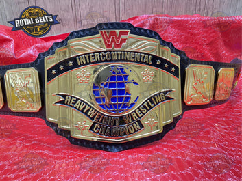 WWF Intercontinental Red Logo Championship Title Bet Zinc Plated