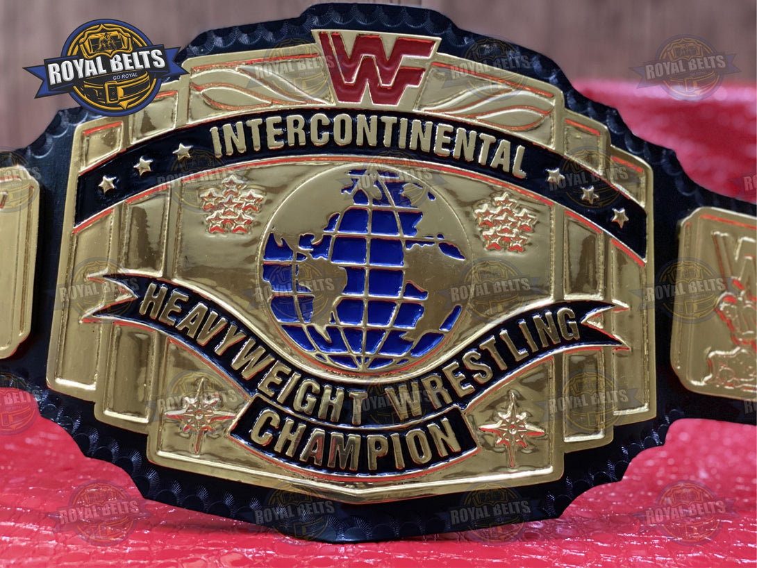 WWF Intercontinental Red Logo Championship Title Bet Zinc Plated ...