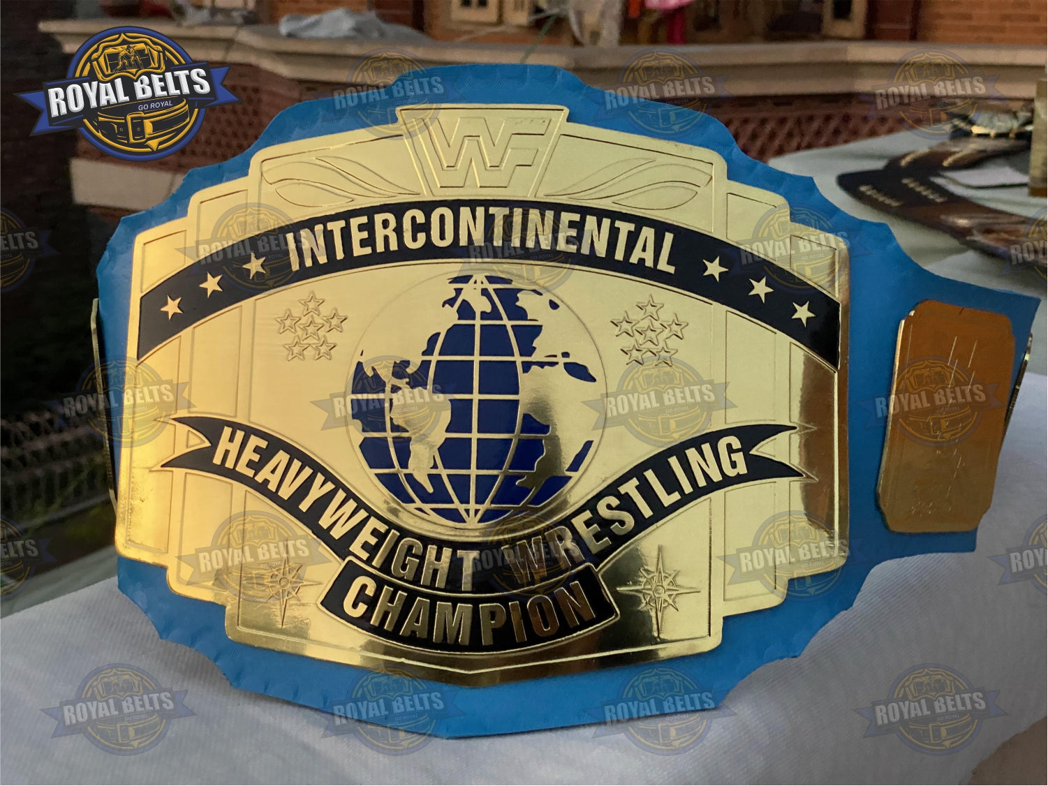 WWF Intercontinental Wrestling Championship Title Belt Brass Plated