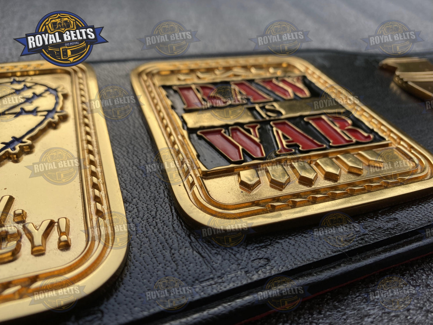 Hardcore Legend WWF Title Belt Mick Foley theme, HD CNC cuts, reinforced stitching