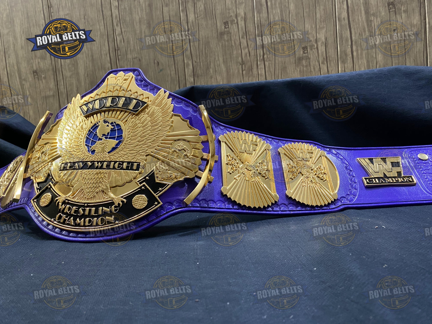 Winged Eagle Belts heavyweight gold plates with detailed feather borders