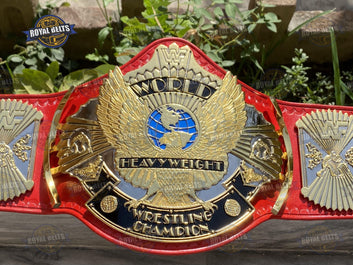 WWF Winged Eagle Championship Title Belt CNC HD CNC engraved winged eagle with mirror polished gold finish Manufacture by Royal Belts