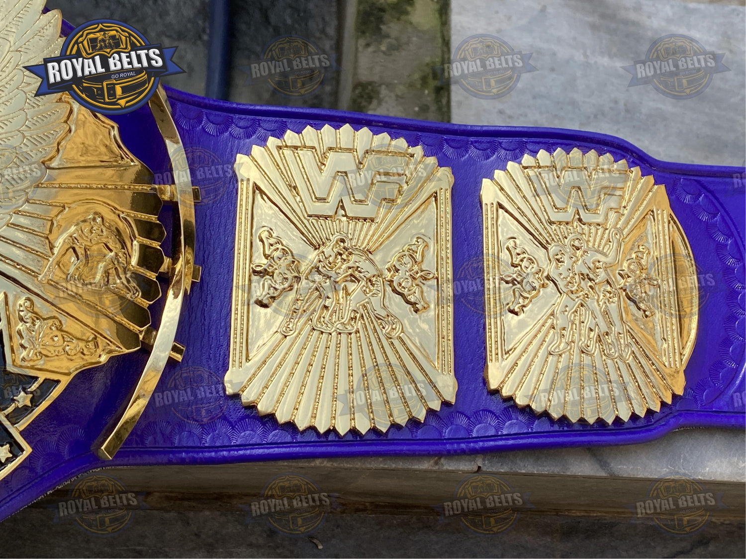 WWF Winged Eagle Championship Title Belt Zinc Plated