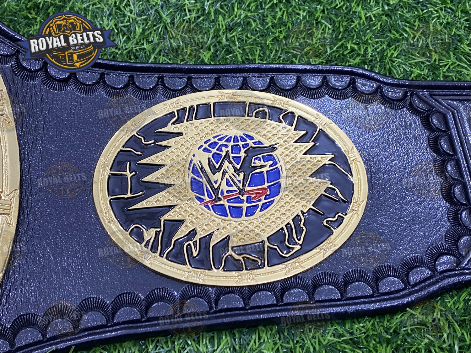 WWF Womens Wrestling Championship Title Belt Zinc Plated
