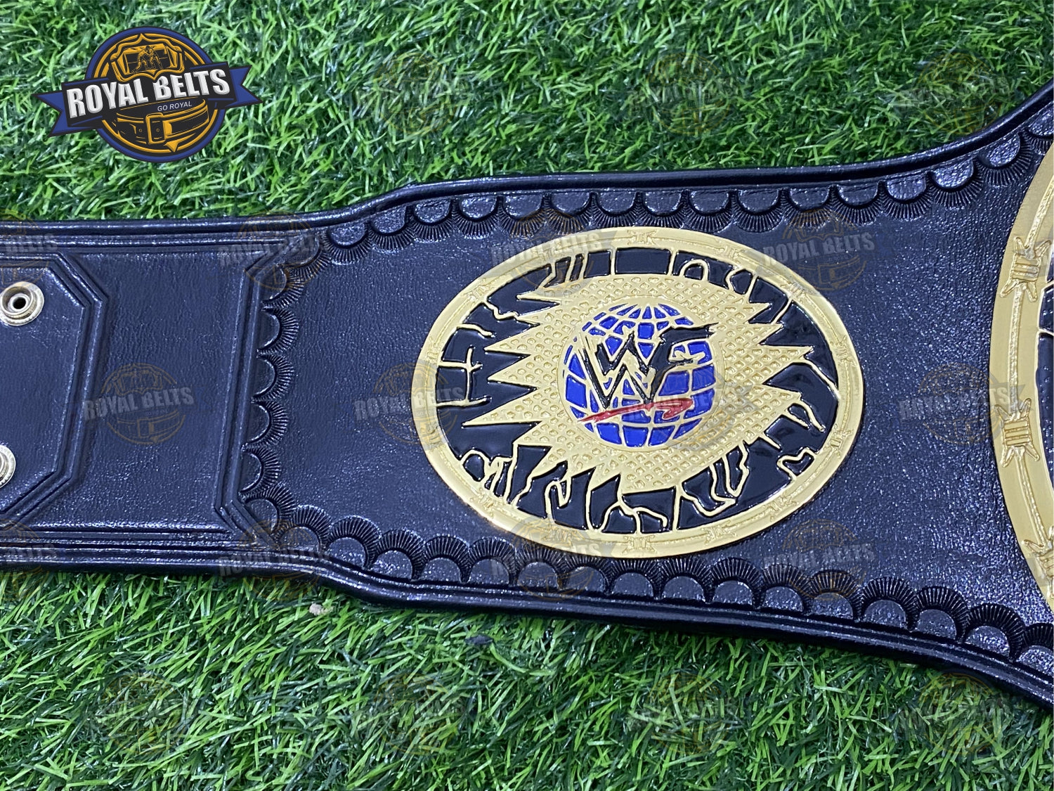 WWF Womens Wrestling Championship Title Belt Zinc Plated