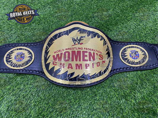 WWF Womens Wrestling Championship Title Belt Zinc Plated