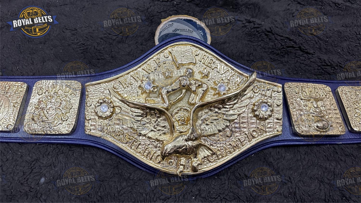 Bob Backlund Antonio Inoki heavyweight wrestling title belt Manufacture by Royal Belts 