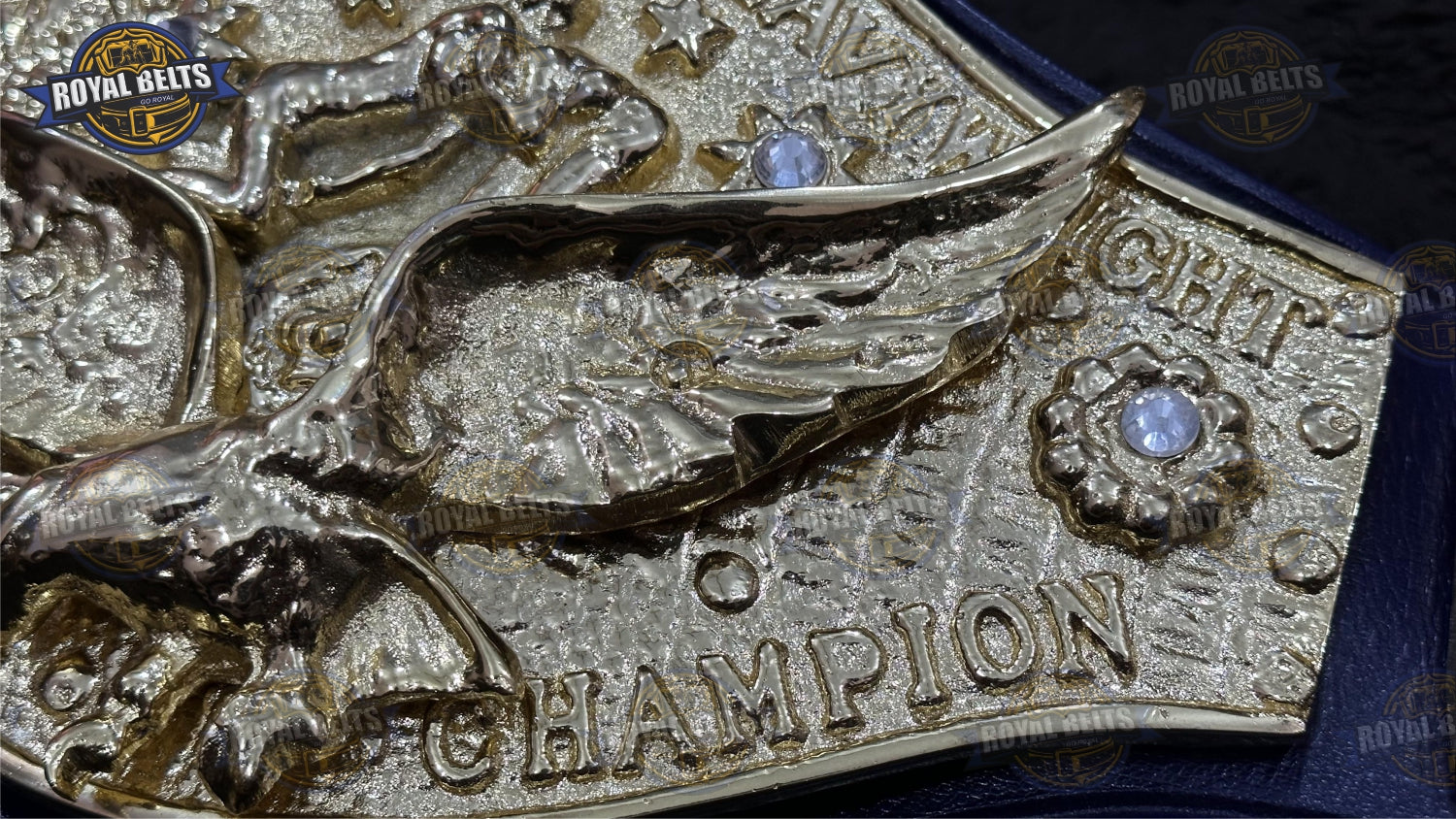 Backlund Antonio Inoki wrestling title belt vintage style