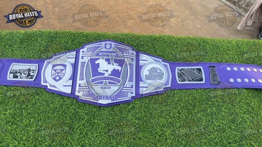 Western Mustangs Football championship belt design Manufacture by Royal Belts 