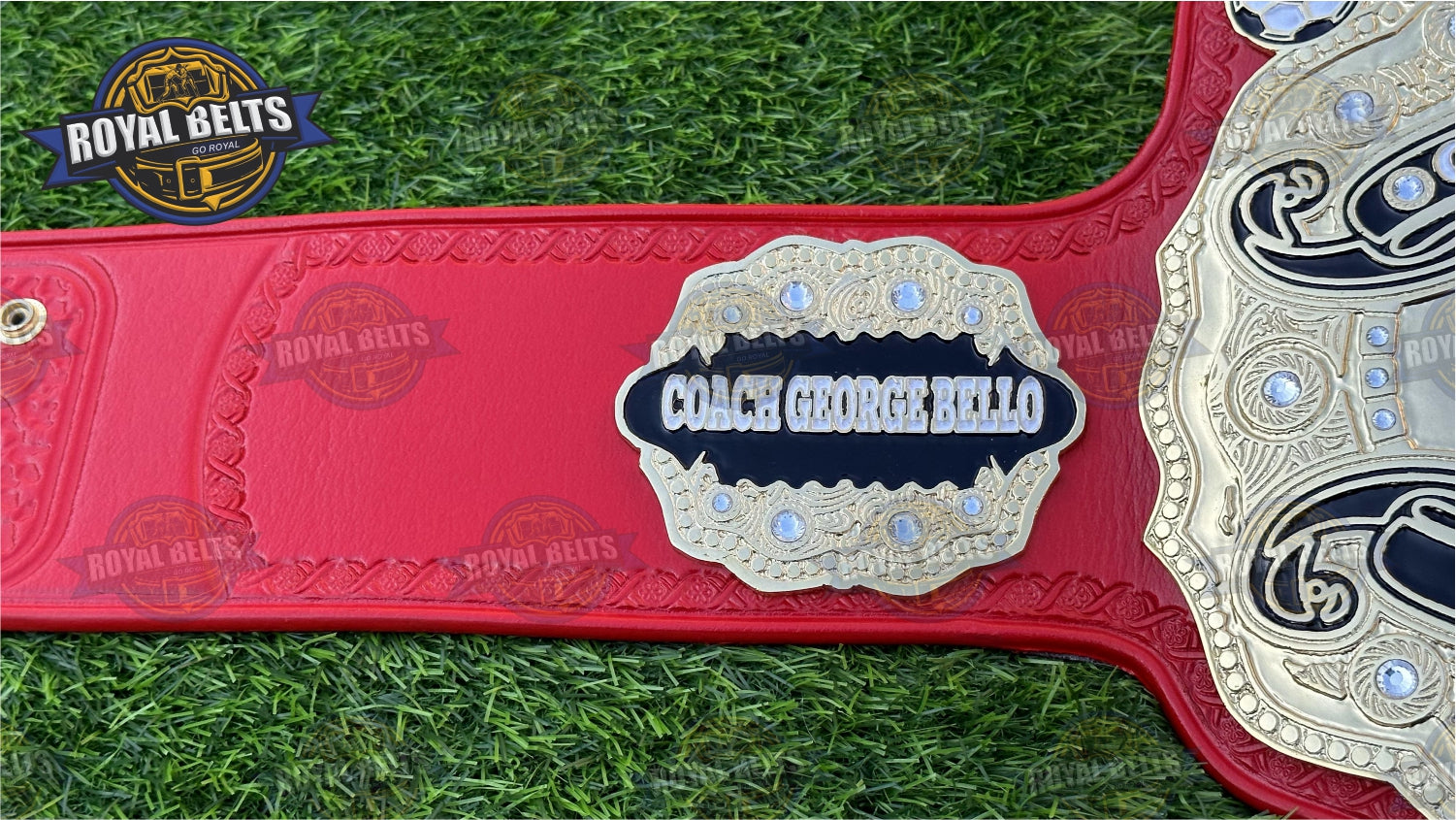 Wizard Coach of Year Title Belt premium zinc plated sports award belt