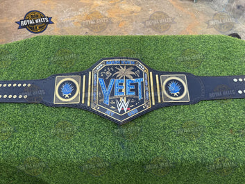 YEET Heavyweight Wrestling Championship Title Belt HD CNC engraved YEET logo with polished gold finish Crafted by Royal Belts
