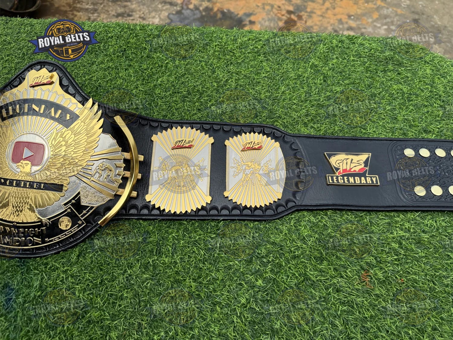 YouTube custom title belt high quality creator award collectible Crafted by Royal Belts 