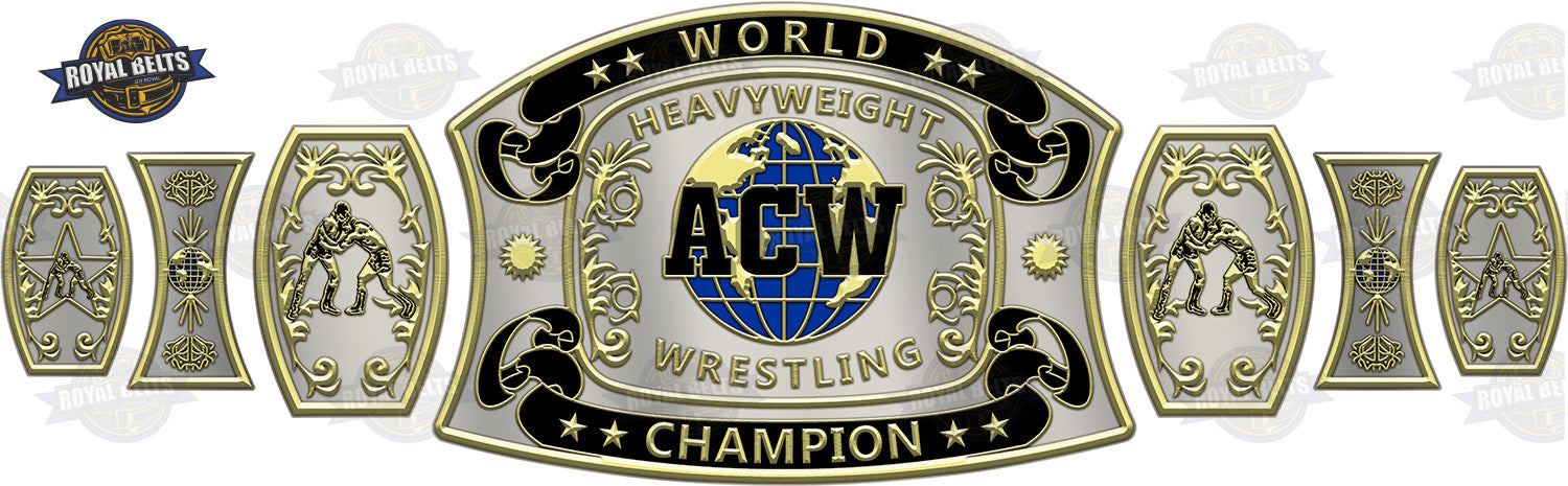 High-quality custom championship title belt with 4mm metal plates, dual plates